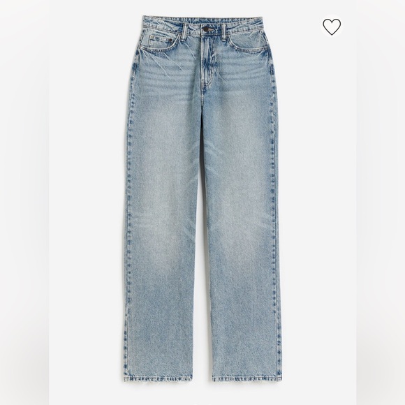 H&M wide ultra high curvy fit jeans. Blue color. Size US 8. Sold out online!!! - Picture 3 of 6